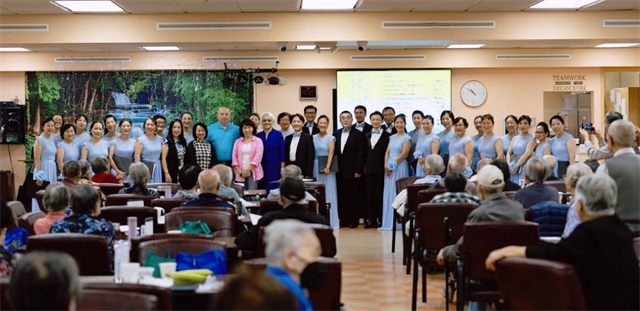让欢快歌舞走进温馨老人护理九游体育中心——记新泽西爱乐合唱团爱心演出(图1)
